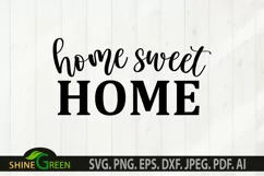 Home Sweet Home SVG Round Sign for Home, Farmhouse Product Image 2