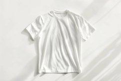 White T-Shirt Flat Lay Product Image 1