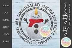 Snowflakes Are Unassembled Snowmen From Heaven SVG Cut File Product Image 1