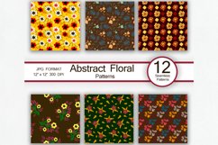 Abstract floral patterns, seamless pattern 12"x12" Product Image 2