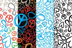 Love, Peace, Infinity - Colorful Pattern Set Product Image 1