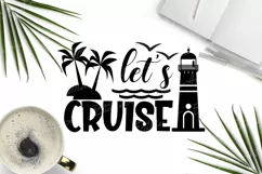 Let's cruise SVG, Summer svg, Beach svg, Summer shirt svg Product Image 2