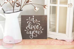 I Love You - Hand lettered SVG, DXF, PNG hand lettered Product Image 2