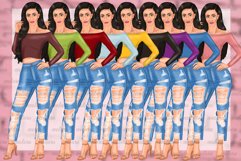 Ripped Jeans Fashion Girls Clipart African American Clipart Product Image 3