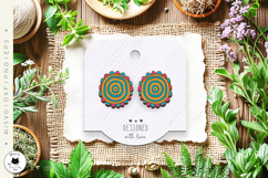 Boho Floral Earrings Laser Cut SVG Product Image 2