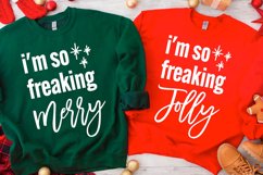 Im So Freaking Merry &amp; Jolly Svg, Bundle Matching Svg, Funny Product Image 1