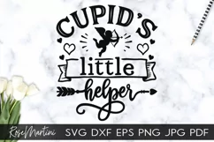 Cupid's Little Helper SVG Valentines Day Baby Kids V-Day Product Image 3
