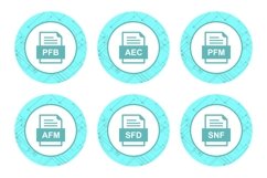 Set Of File Formats Icons Product Image 1