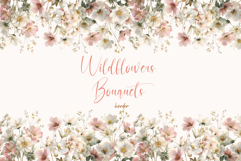 Watercolor Wildflowers Border - Watercolor Floral Product Image 1