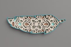 Nature laser cut file - Feather Mandala Product Image 8