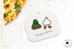 Cute Duck Stud Earrings | Animal Laser Cut SVG Product Image 2