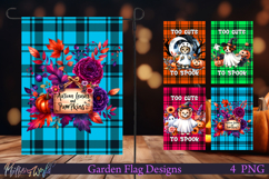 Halloween Garden Flags | Welcome | Leaves and pumpkins Product Image 1