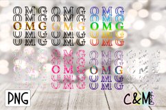 OMG, 7 colour designs, PNG, Stack, T-shirt, mug, sublimati Product Image 7