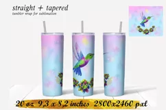 Hummingbird tumbler,20 oz skinny tumbler sublimation Product Image 1