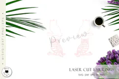 Layered Owl Earrings Laser Cut | Animal Earrings SVG Product Image 2