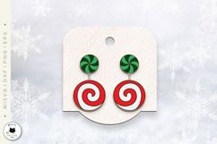 Candy Cane Stud Earrings | Laser Cut Christmas Earrings SVG Product Image 3