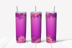 Tumbler with peonies,pink flowers sublimation tumbler Product Image 3