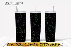 Palm leaves tumbler ,20 oz skinny tumbler sublimation Product Image 1