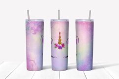 Unicorn tumbler,20 oz skinny tumbler sublimation png Product Image 3