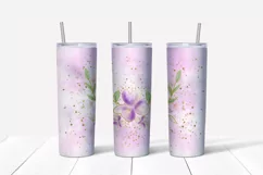 Flowers Sublimation tumbler ,20 oz skinny tumbler Product Image 3