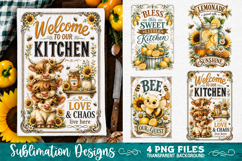 Sunflower Kitchen Towels PNG Sublimation Designs 4 Files Product Image 4