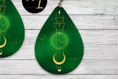 Scorpio Zodiac earrings png,Horoscope earrings png design Product Image 2