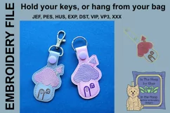 ITH Fairy House 3 Key Fob - Embroidery Design Product Image 1