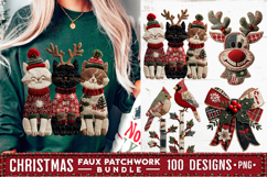Christmas Patchwork Bundle 100 Designs PNGs Sublimation Product Image 18
