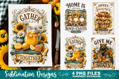 Sunflower Kitchen Towels PNG Sublimation Designs 4 Files Product Image 3