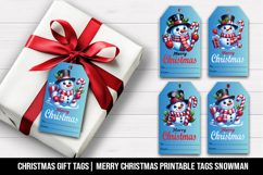 Christmas Gift Tags| Merry Christmas Printable Tags| Snowman Product Image 2