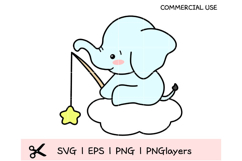 Baby Elephant Clipart Bundle | 21 Cute Nursery Animals SVG P Product Image 8