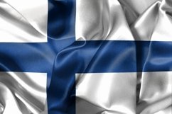 Finland flag - waving textile background Product Image 1