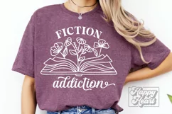 Fiction Addiction SVG - Book Lover - Book Humor Booktrovert Product Image 3