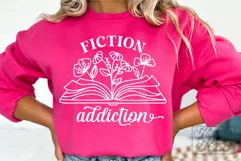 Fiction Addiction SVG - Book Lover - Book Humor Booktrovert Product Image 4