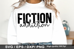 Fiction Addiction - Reading SVG Design Product Image 1