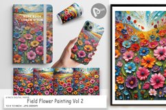 Digital Paper Field Flower Painting Product Image 1