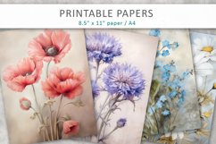 Floral Junk Journal Digital Papers Product Image 1