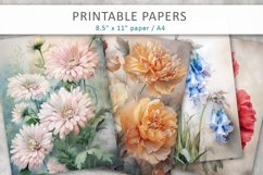 Field Flowers Junk Journal Papers Product Image 1