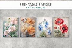 Field Flowers Junk Journal Papers Product Image 2