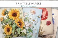Floral Junk Journal Papers Product Image 1
