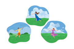 nature field spinning joyfully vector Product Image 1