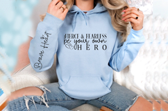 Fierce &amp; fearless be your own hero Sleeve SVG Design Product Image 3