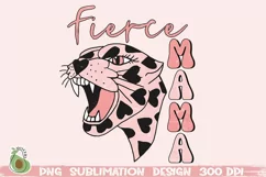 Fierce Mama PNG, Retro Sublimation Design, Mother's day png Product Image 1