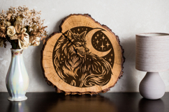 Fierce Wolf Moon SVG Night Guardian Wolf Product Image 2