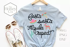 FIesta Siesta Tequila Repeat SVG PNG DXF Cinco De Mayo File Product Image 1