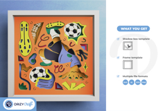 World Cup 3D SVG - Kick It in Style 3D Shadow Box Product Image 3