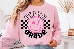 Retro 5th Grade SVG - Back To School PNG - Fifth Grade Era Product Image 1