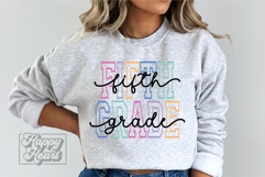 5th Grade SVG - Retro Back To School Hello Fifth Grade PNG Product Image 2