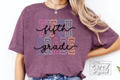 5th Grade SVG - Retro Back To School Hello Fifth Grade PNG Product Image 3