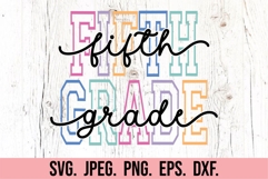 5th Grade SVG - Retro Back To School Hello Fifth Grade PNG Product Image 5